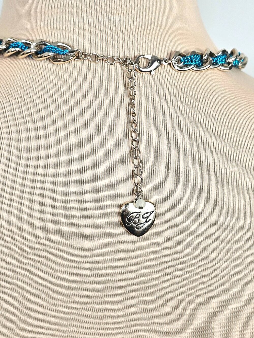 Betsey Johnson Crab Necklace Blue Crystal Rhinestone Statement Chain Coastal - Picture 9 of 9